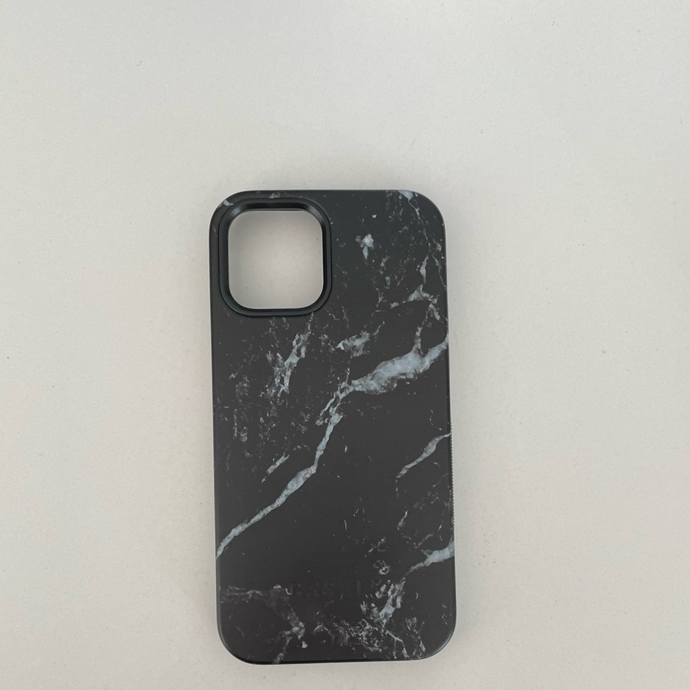Black marble IPhone 12 Pro case